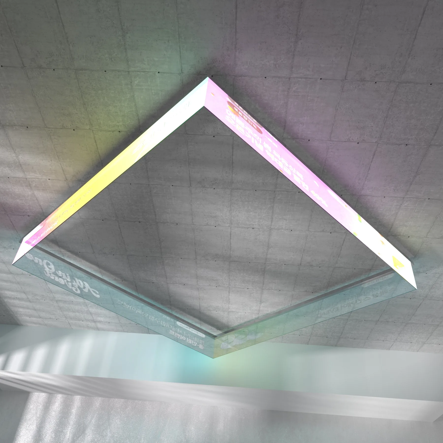 tavan asma seffaf led panel